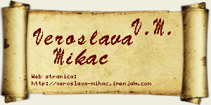 Veroslava Mikać vizit kartica